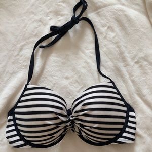 Striped bikini top